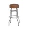 Emma and Oliver Retro Backless Double Ring Chrome Restaurant Dining Barstool